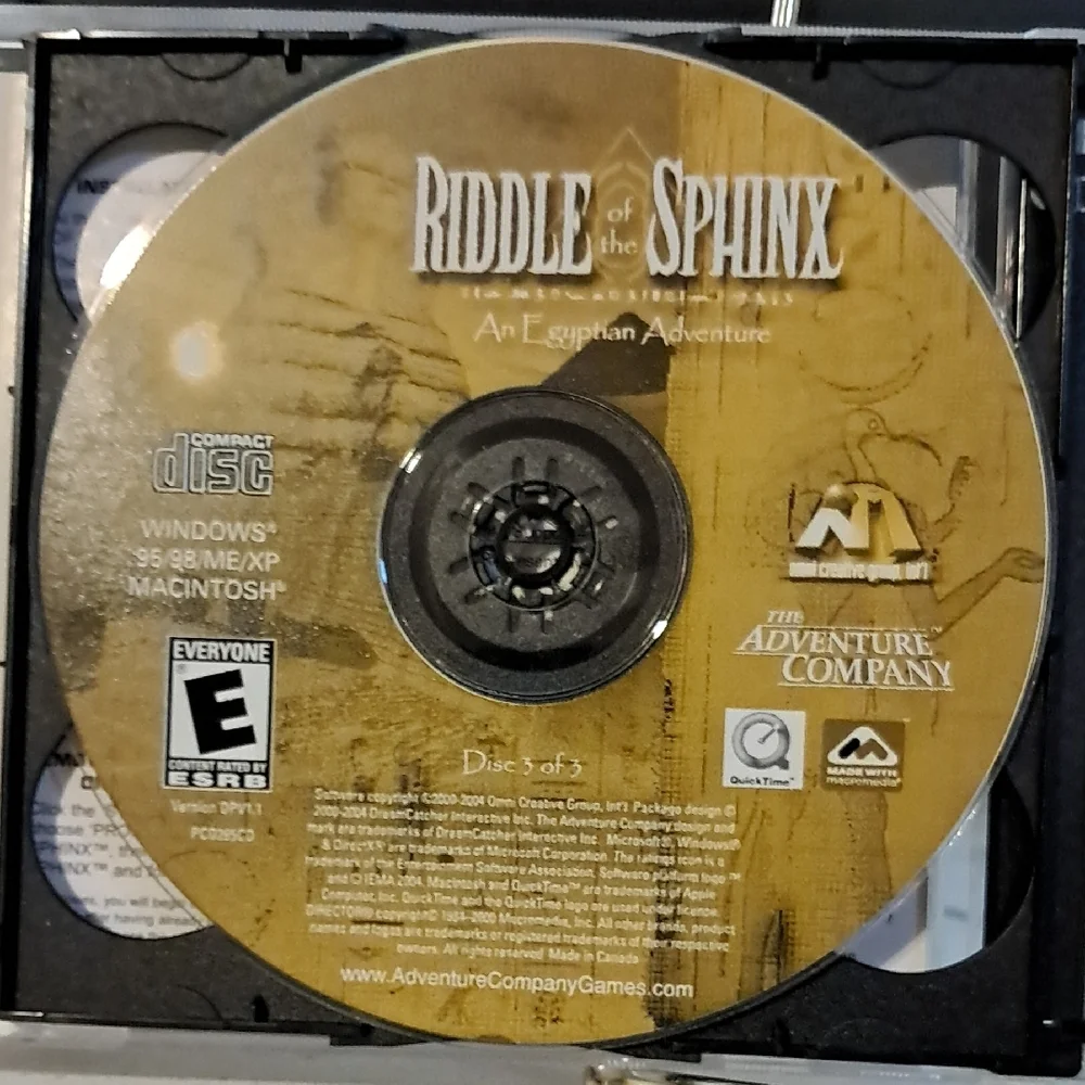 Riddle of the Sphinx PC Game CD